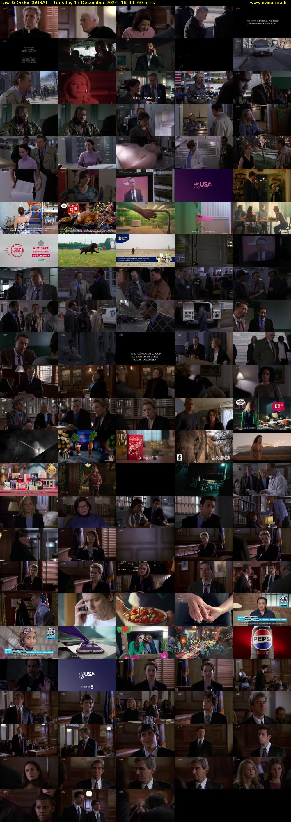 Law & Order (5USA) Tuesday 17 December 2024 16:00 - 17:00