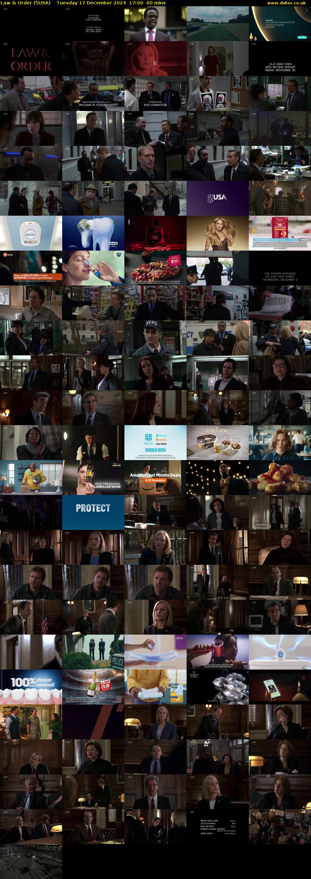 Law & Order (5USA) Tuesday 17 December 2024 17:00 - 18:00