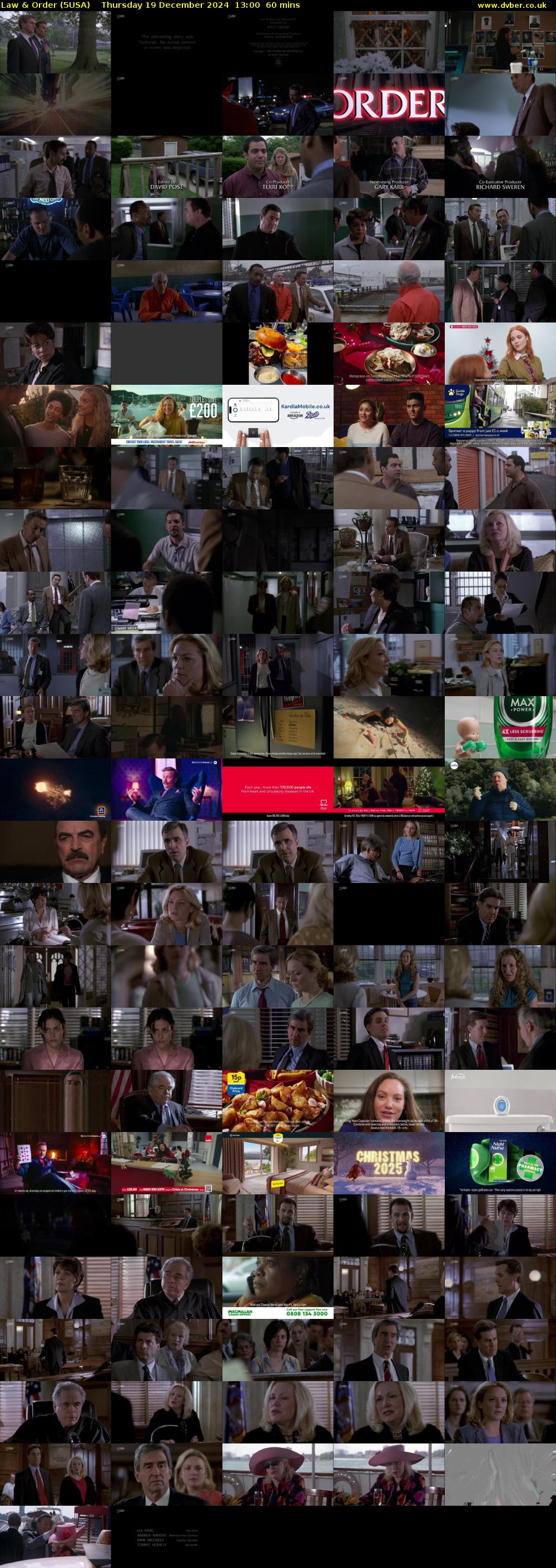 Law & Order (5USA) Thursday 19 December 2024 13:00 - 14:00