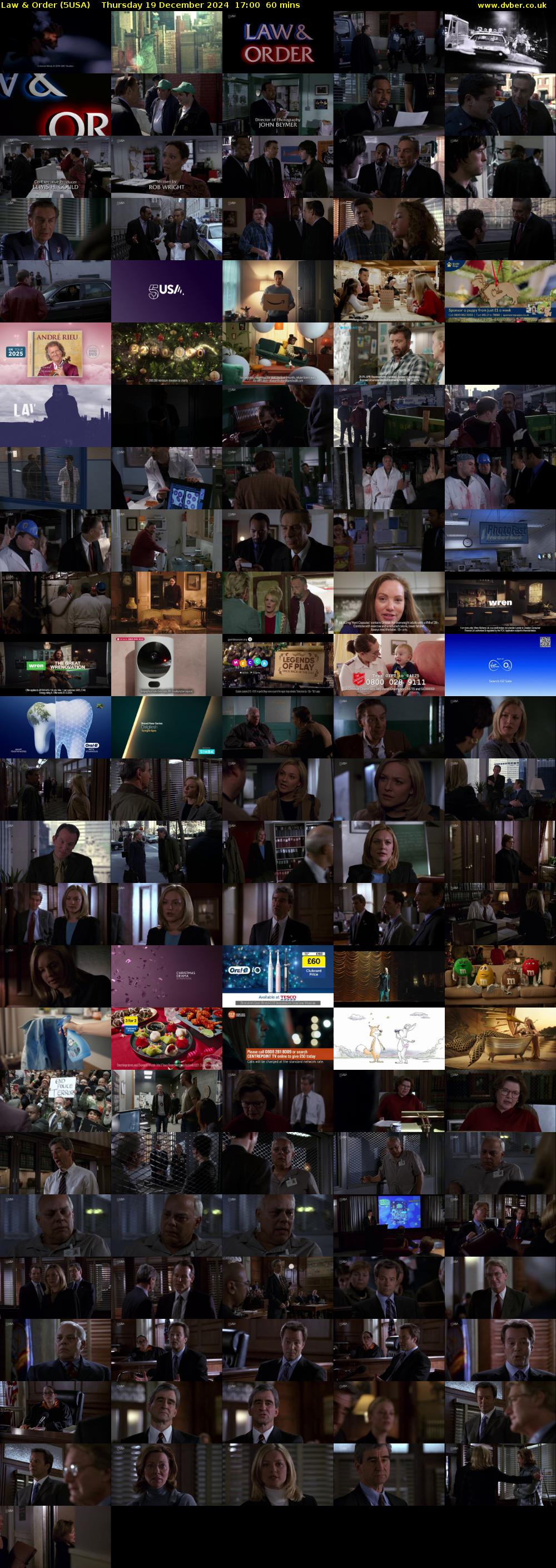 Law & Order (5USA) Thursday 19 December 2024 17:00 - 18:00