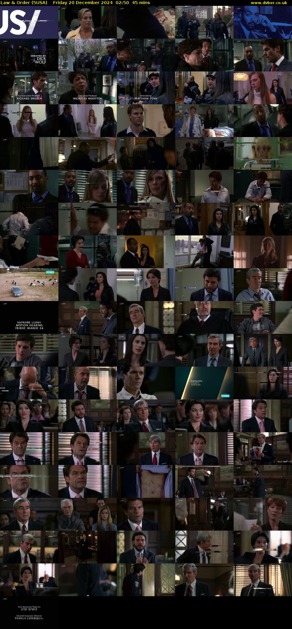 Law & Order (5USA) Friday 20 December 2024 02:50 - 03:35