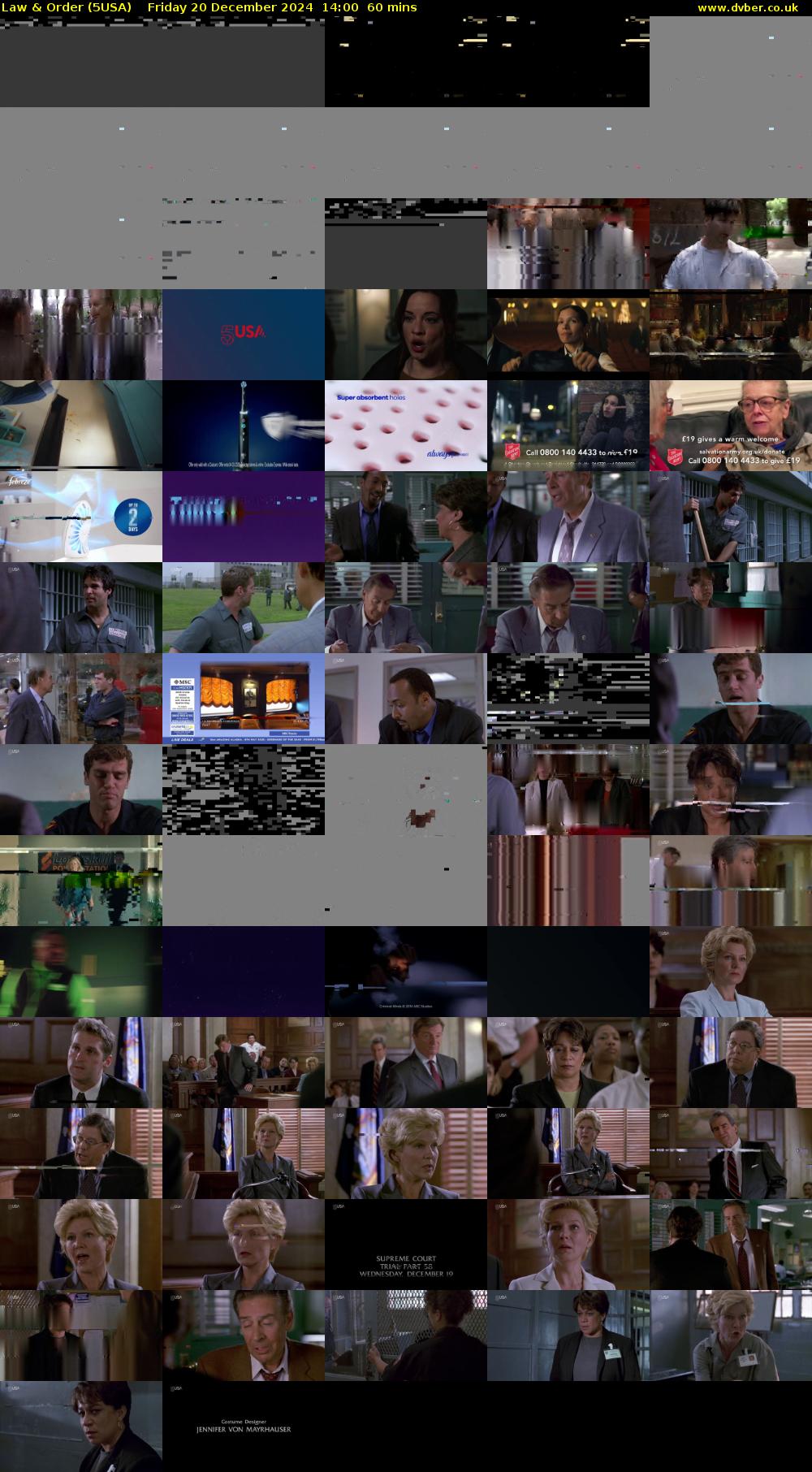 Law & Order (5USA) Friday 20 December 2024 14:00 - 15:00