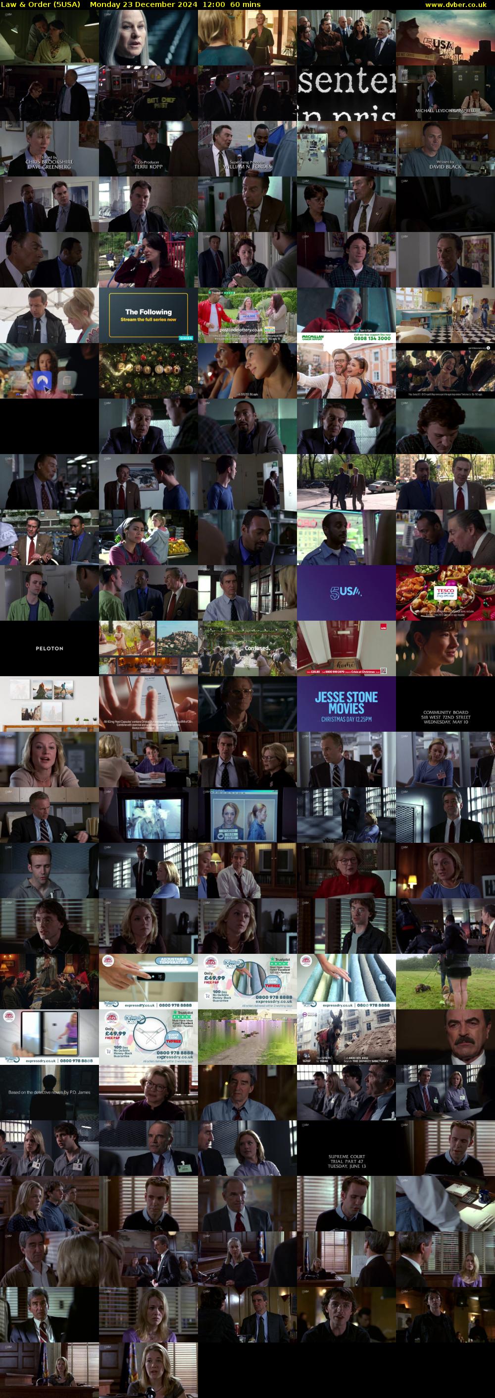 Law & Order (5USA) Monday 23 December 2024 12:00 - 13:00