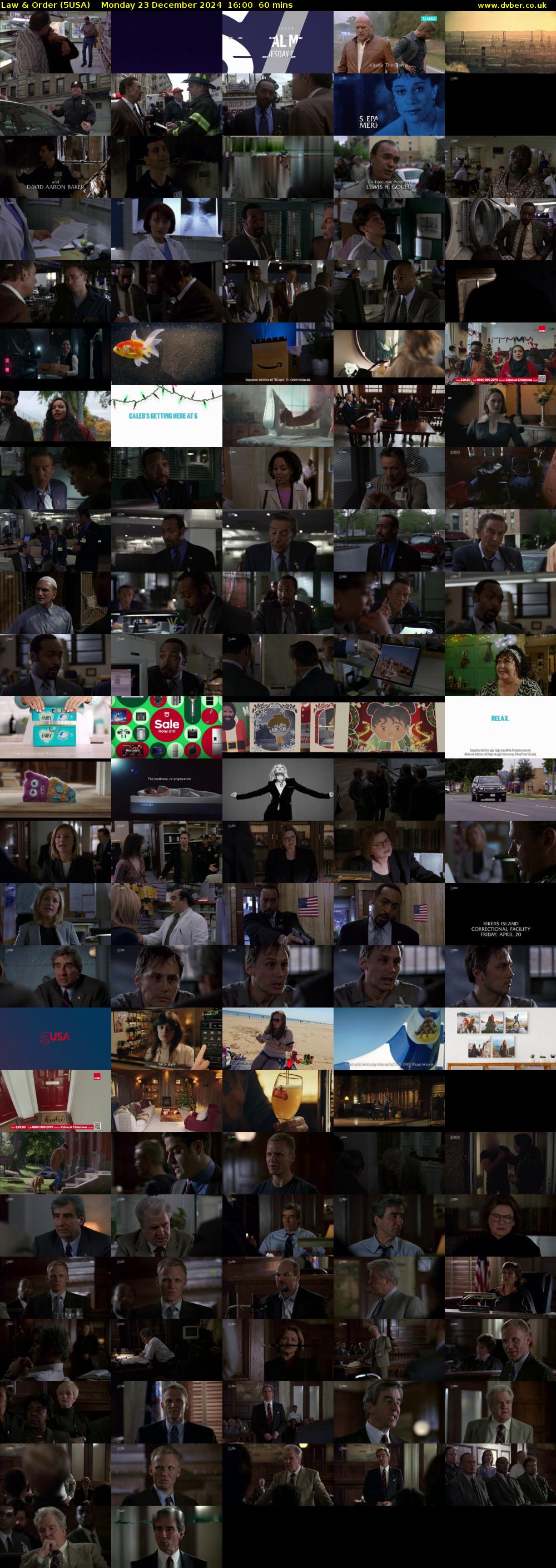 Law & Order (5USA) Monday 23 December 2024 16:00 - 17:00
