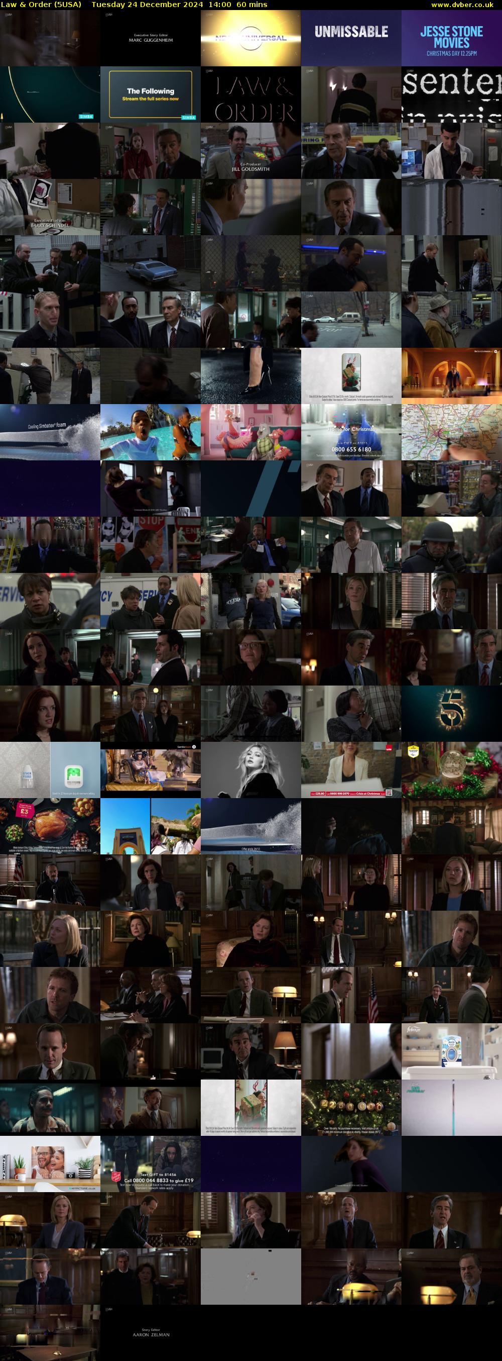 Law & Order (5USA) Tuesday 24 December 2024 14:00 - 15:00
