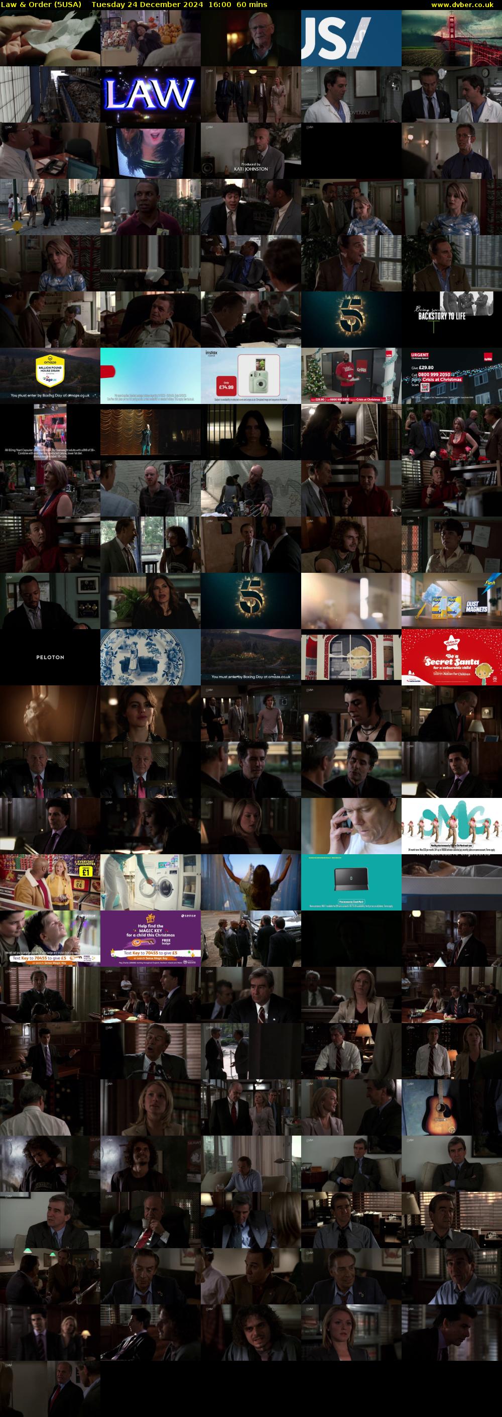 Law & Order (5USA) Tuesday 24 December 2024 16:00 - 17:00