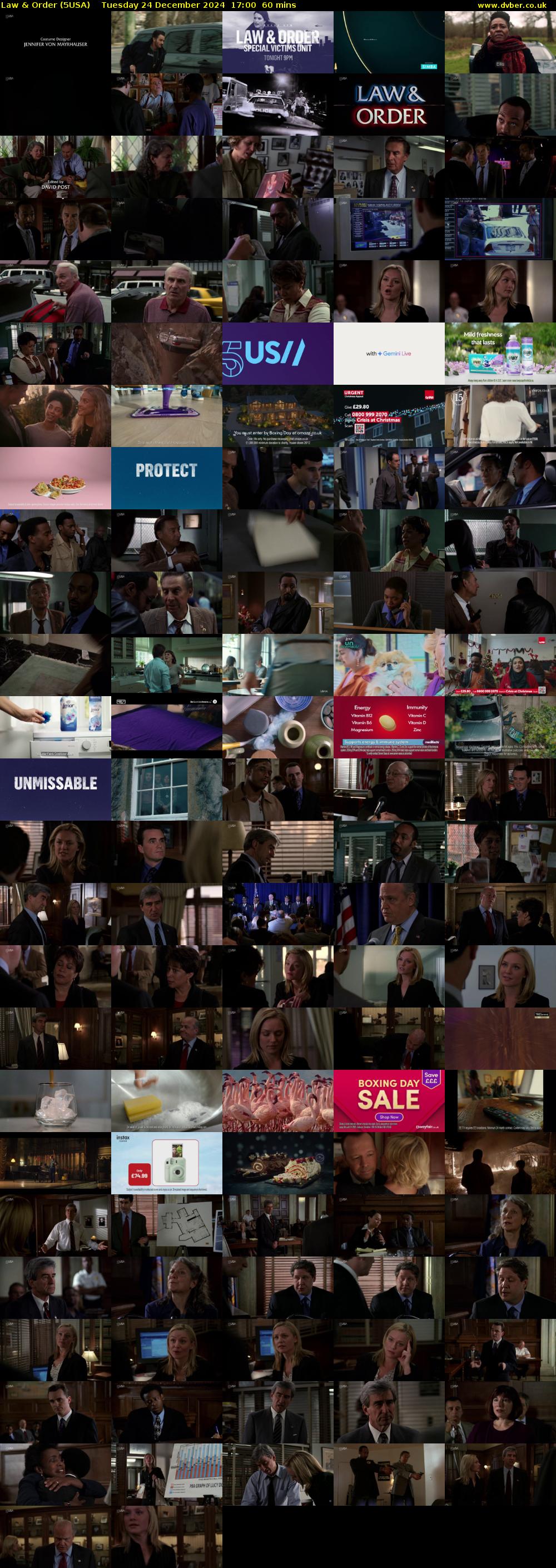 Law & Order (5USA) Tuesday 24 December 2024 17:00 - 18:00