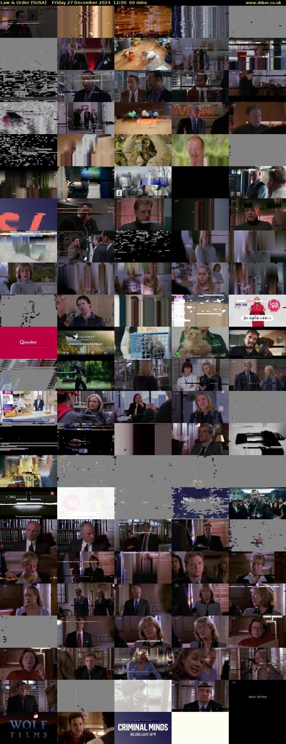 Law & Order (5USA) Friday 27 December 2024 12:00 - 13:00