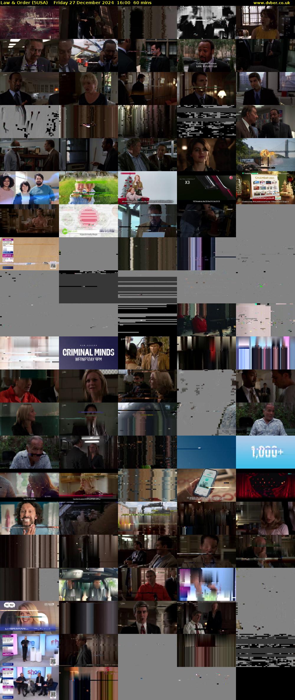Law & Order (5USA) Friday 27 December 2024 16:00 - 17:00