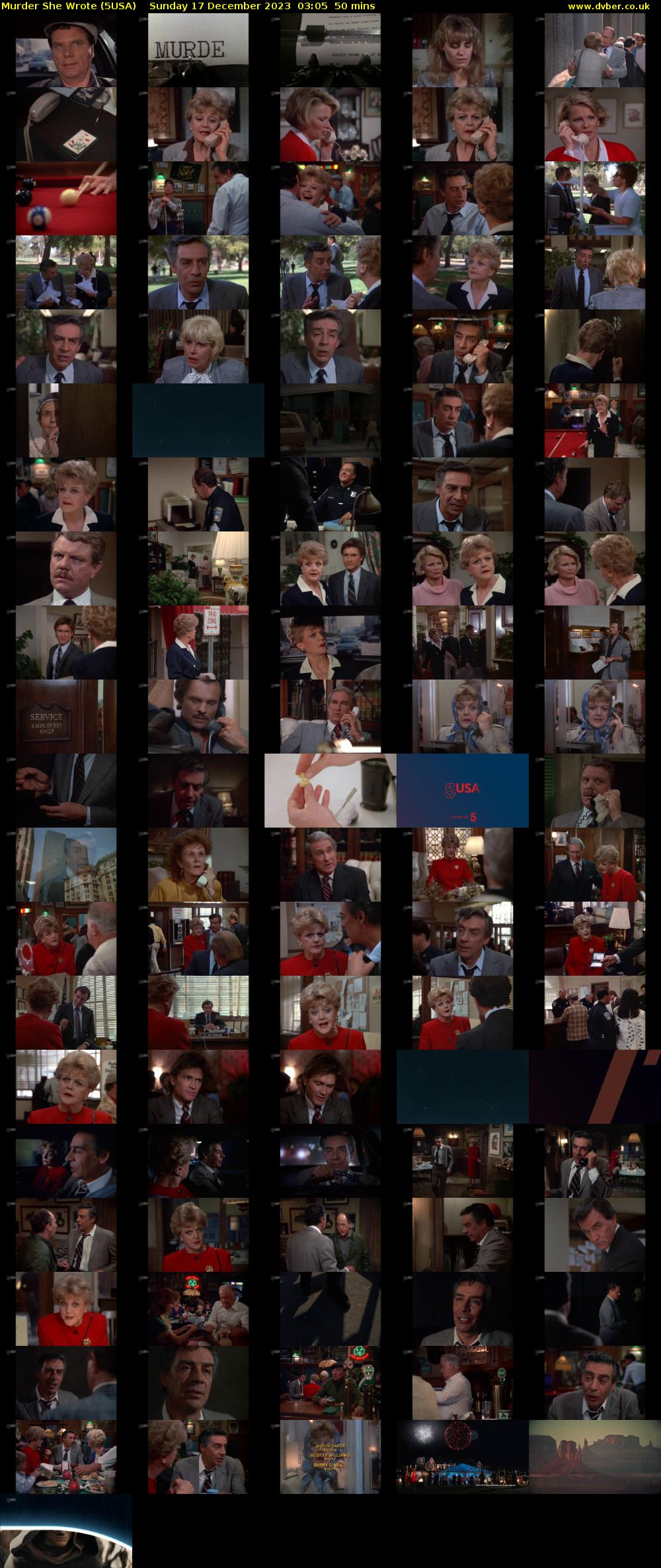 Murder She Wrote (5USA) Sunday 17 December 2023 03:05 - 03:55
