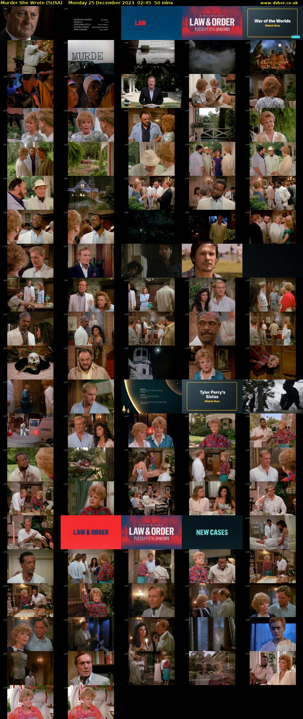 Murder She Wrote (5USA) Monday 25 December 2023 02:45 - 03:35