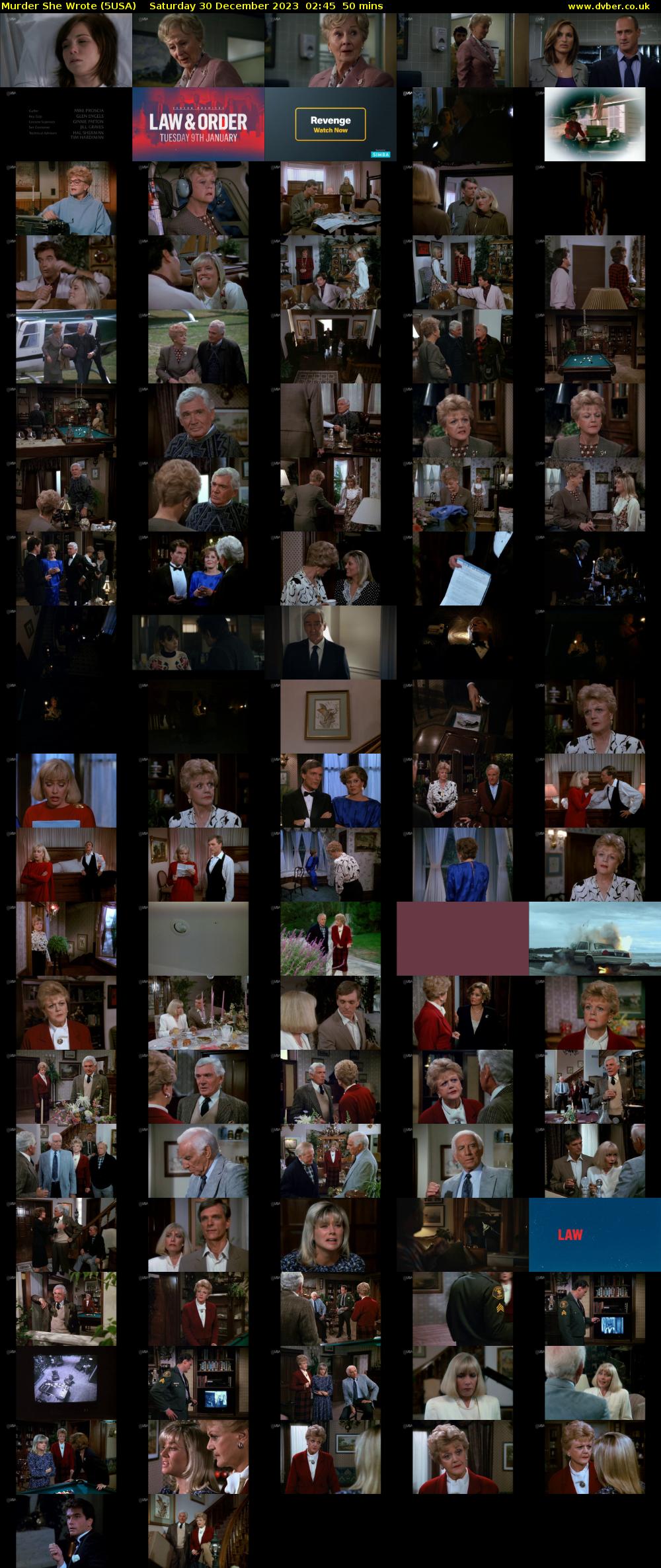 Murder She Wrote (5USA) Saturday 30 December 2023 02:45 - 03:35
