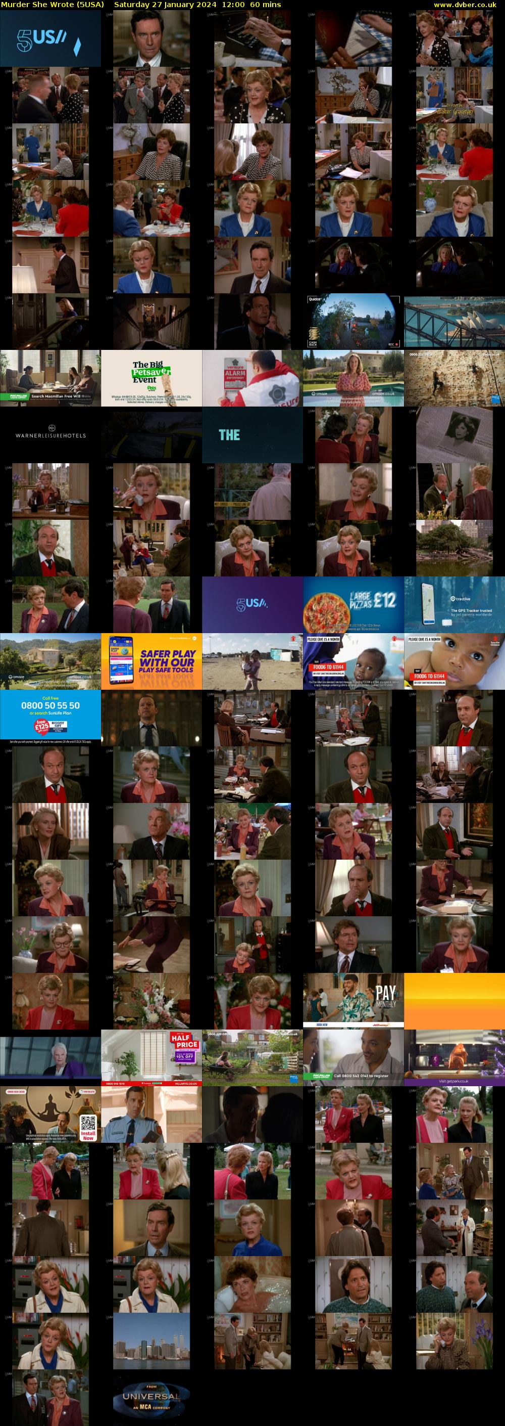Murder She Wrote (5USA) Saturday 27 January 2024 12:00 - 13:00