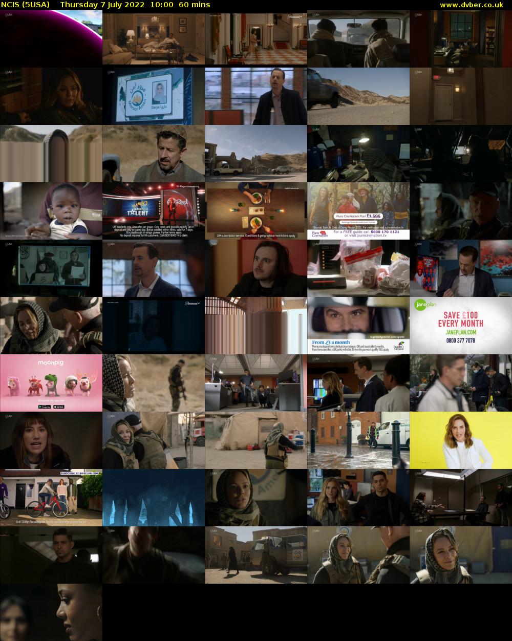 NCIS (5USA) Thursday 7 July 2022 10:00 - 11:00