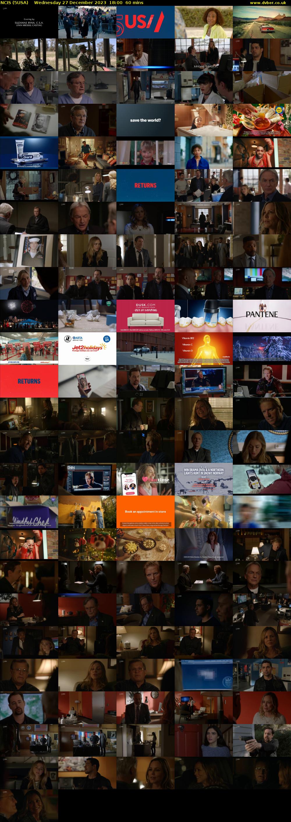 NCIS (5USA) Wednesday 27 December 2023 18:00 - 19:00