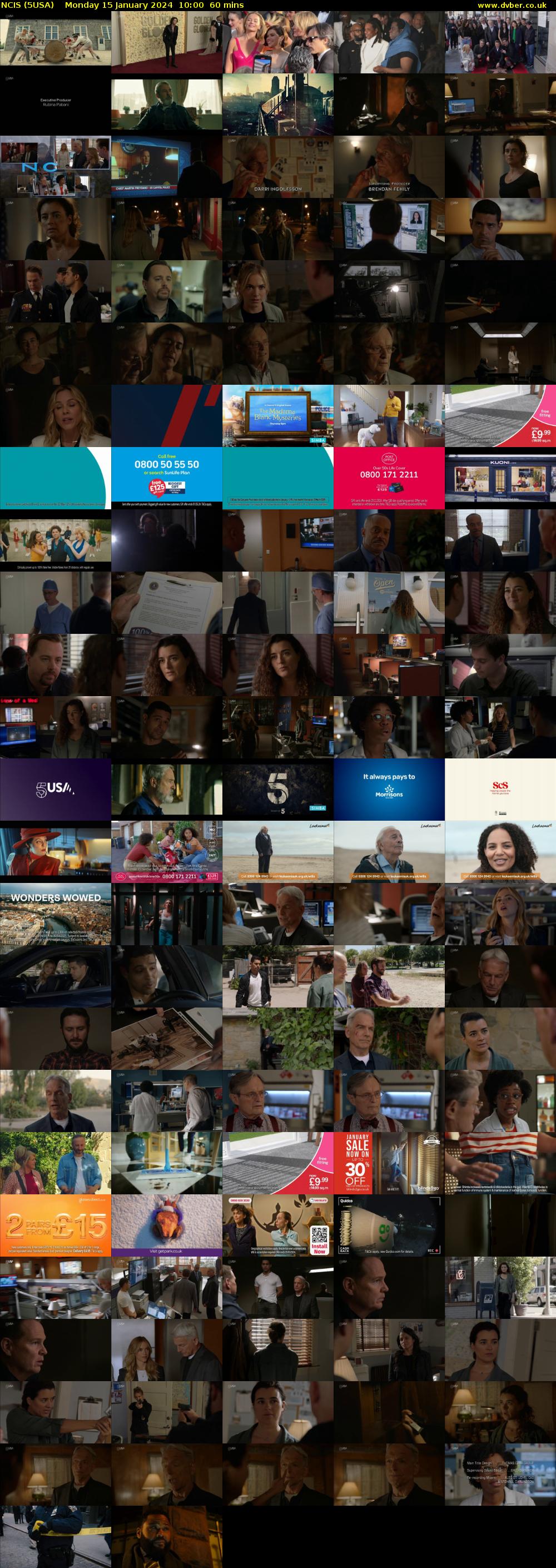 NCIS (5USA) Monday 15 January 2024 10:00 - 11:00