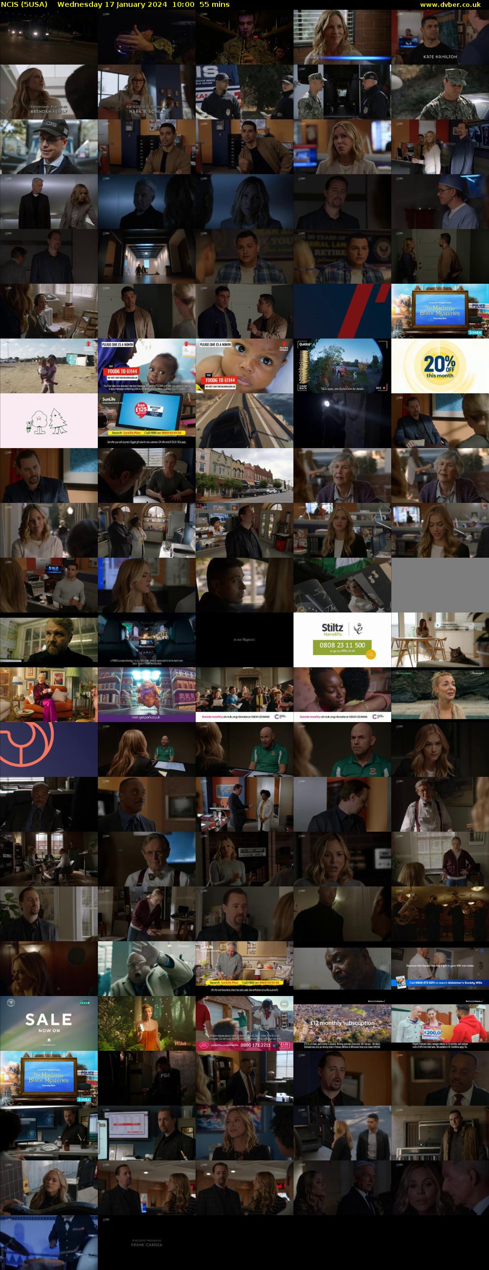 NCIS (5USA) Wednesday 17 January 2024 10:00 - 10:55