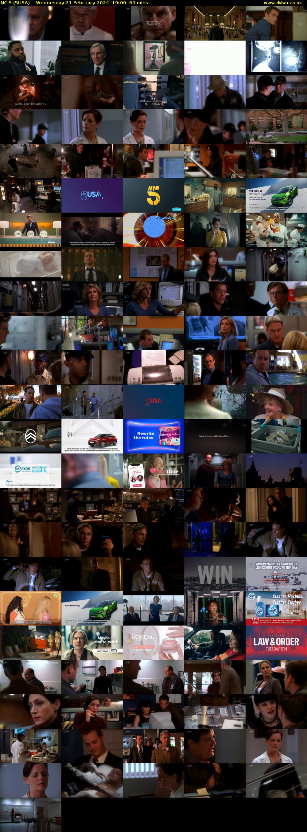 NCIS (5USA) Wednesday 21 February 2024 19:00 - 20:00
