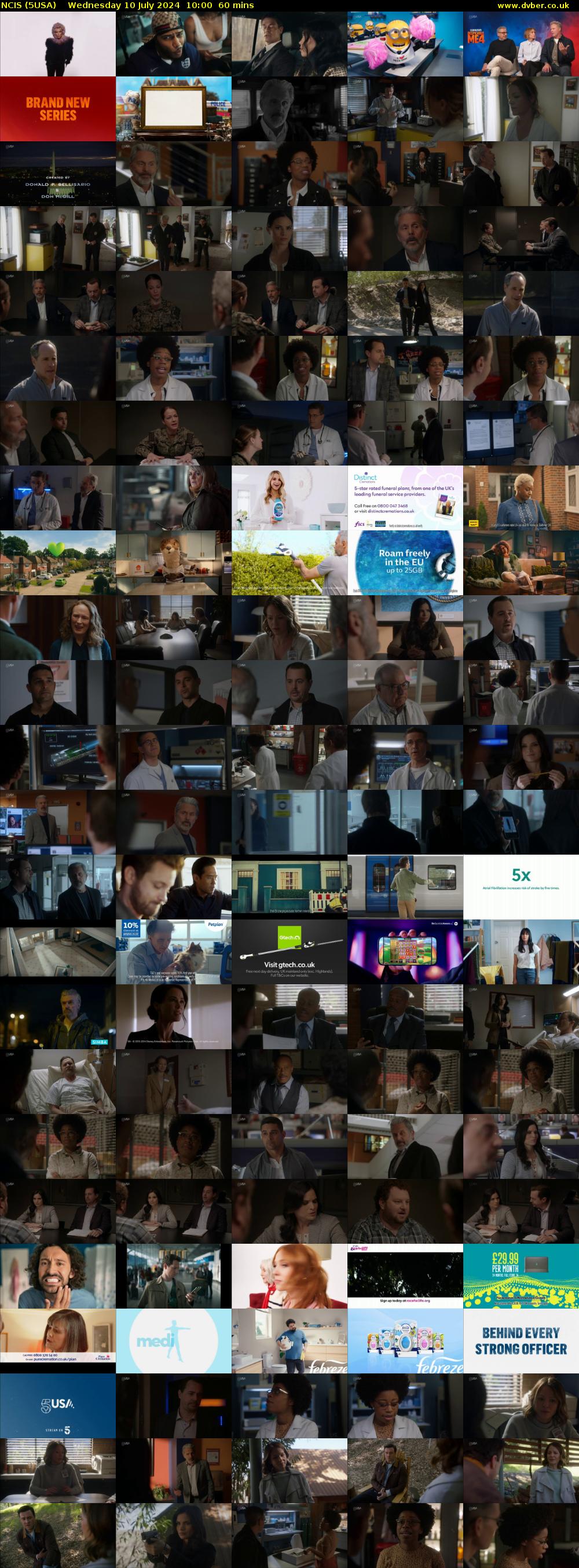 NCIS (5USA) Wednesday 10 July 2024 10:00 - 11:00