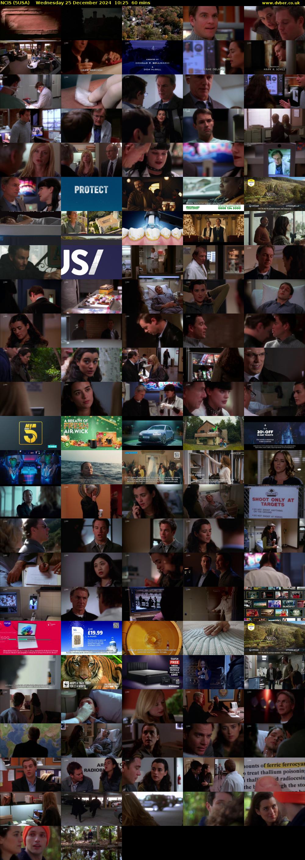 NCIS (5USA) Wednesday 25 December 2024 10:25 - 11:25
