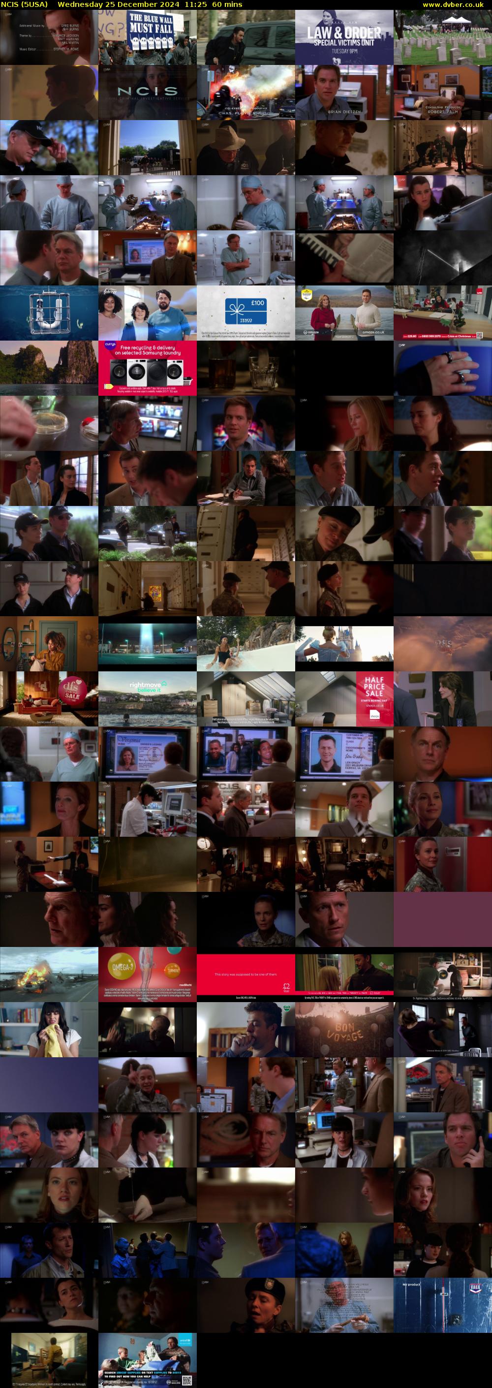 NCIS (5USA) Wednesday 25 December 2024 11:25 - 12:25