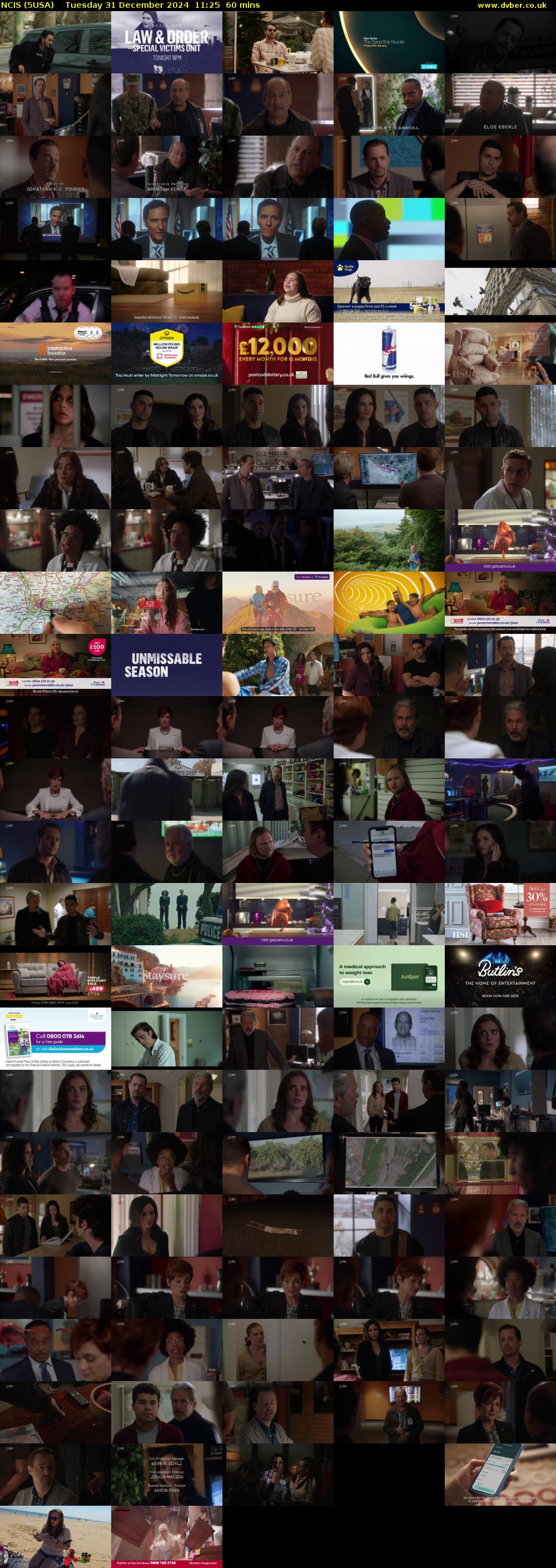 NCIS (5USA) Tuesday 31 December 2024 11:25 - 12:25
