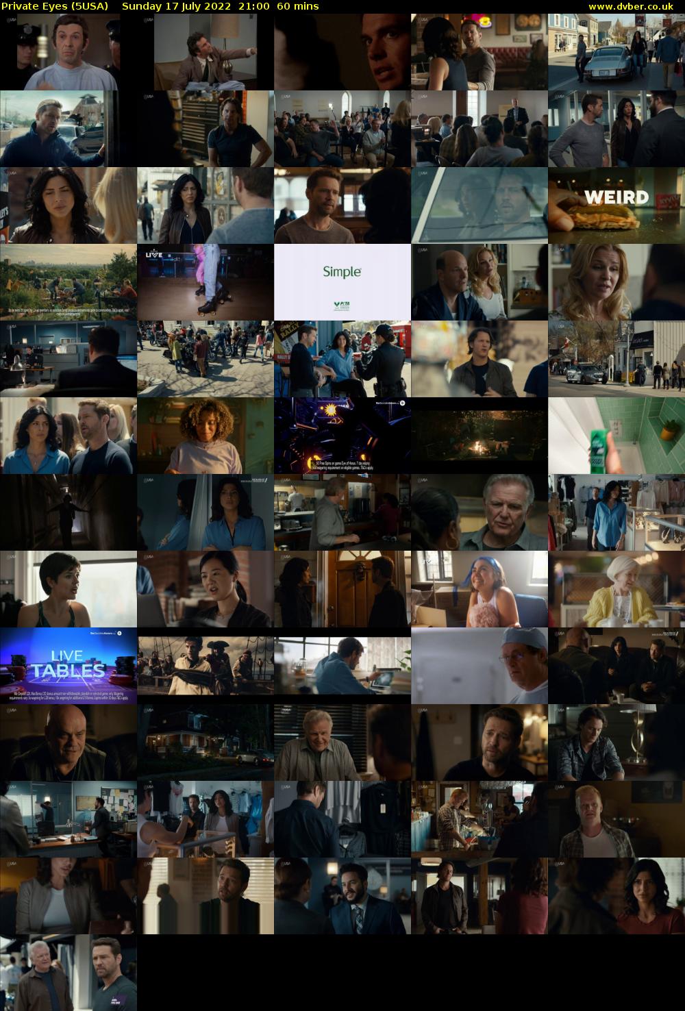 Private Eyes (5USA) Sunday 17 July 2022 21:00 - 22:00