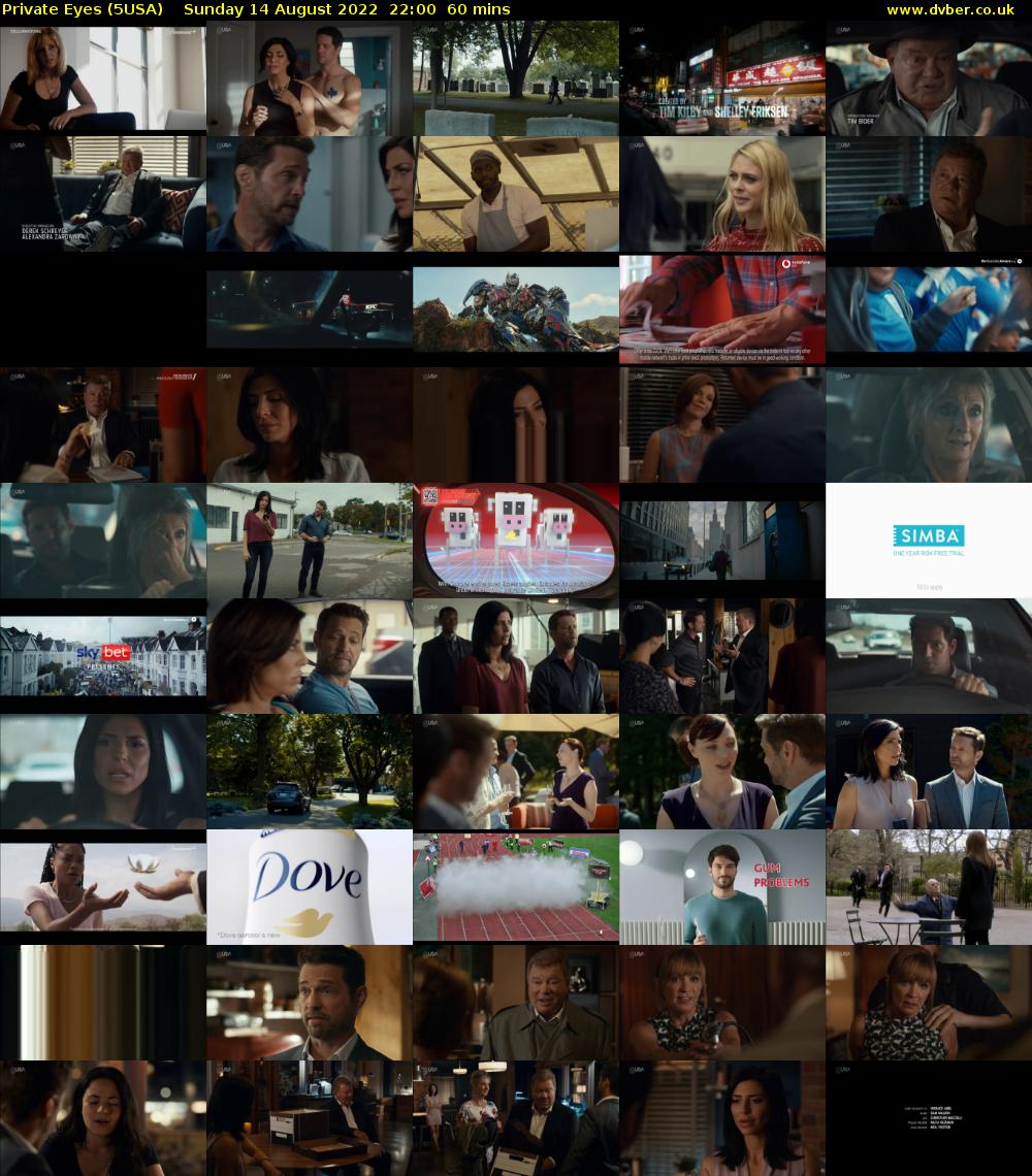 Private Eyes (5USA) Sunday 14 August 2022 22:00 - 23:00