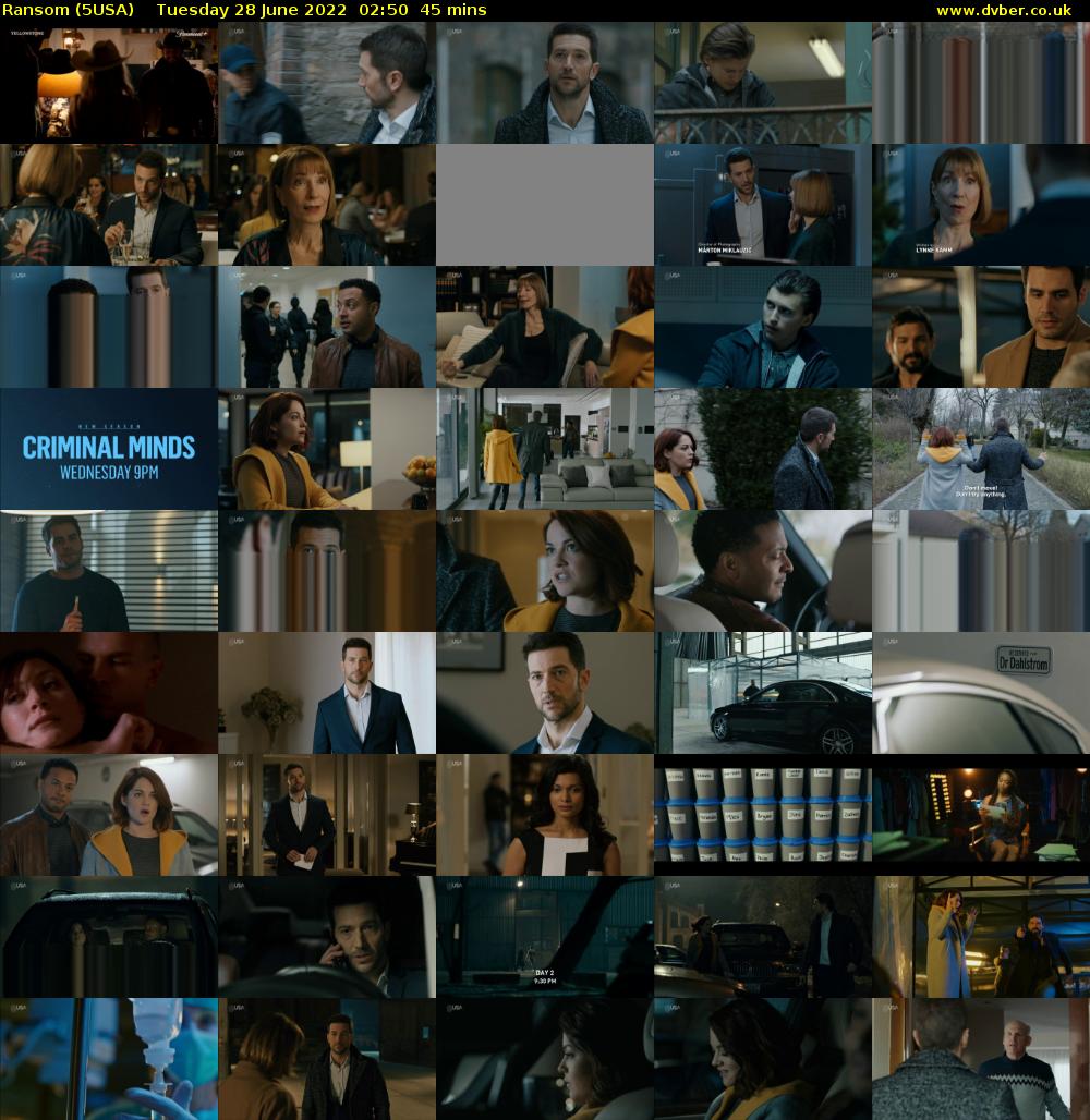 Ransom (5USA) Tuesday 28 June 2022 02:50 - 03:35
