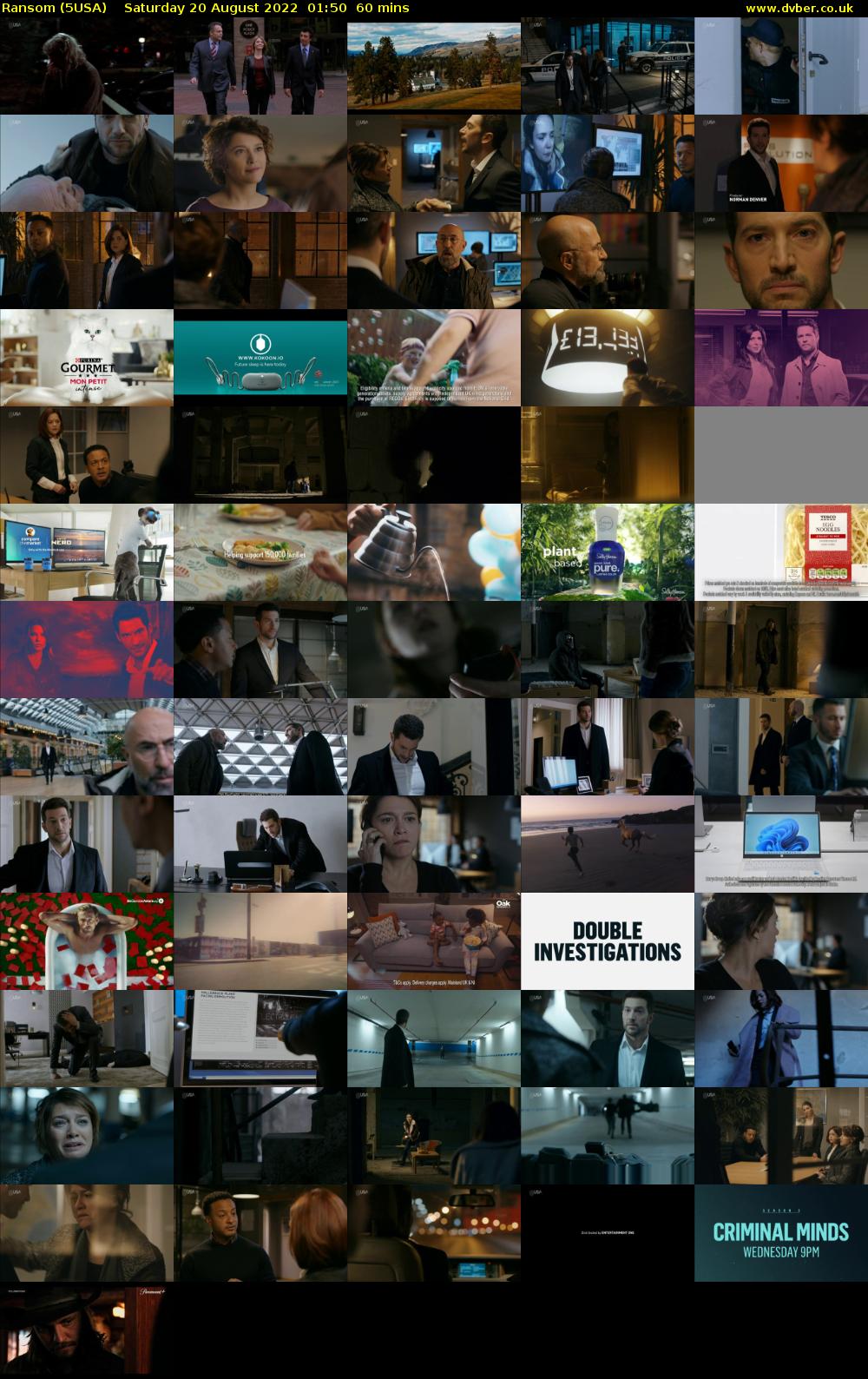 Ransom (5USA) Saturday 20 August 2022 01:50 - 02:50