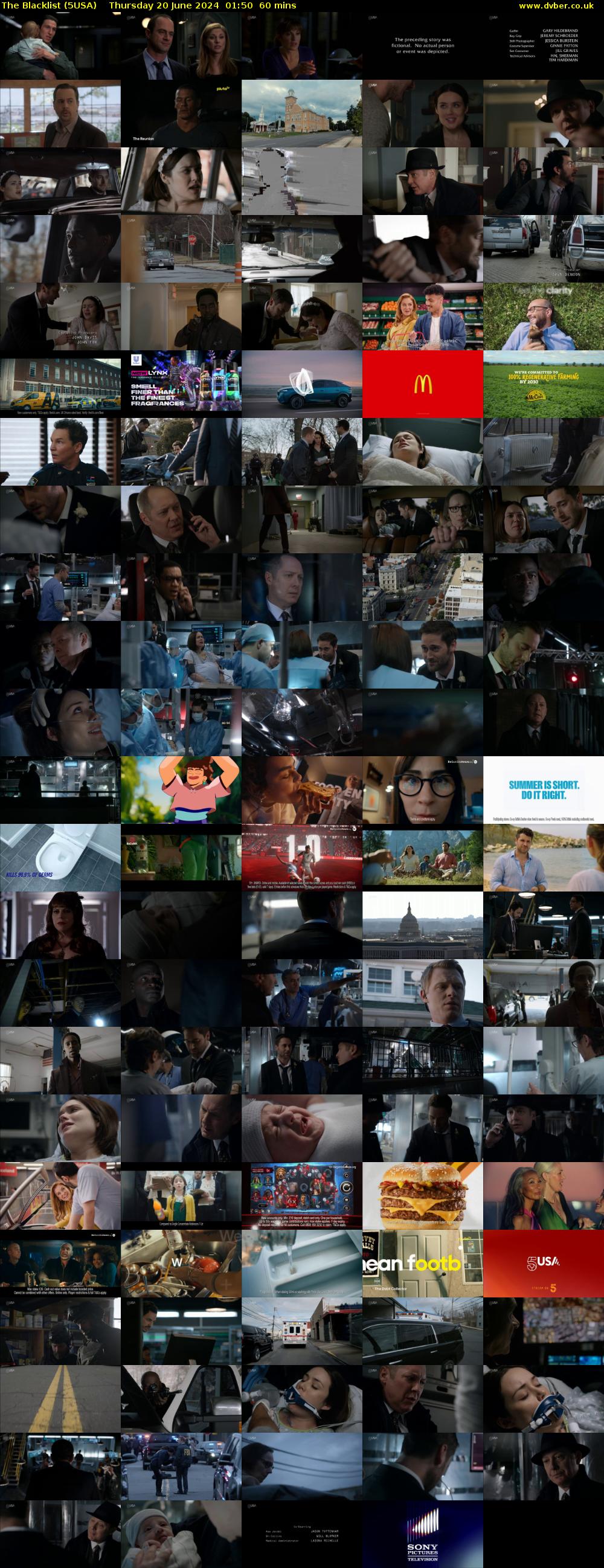 The Blacklist (5USA) Thursday 20 June 2024 01:50 - 02:50