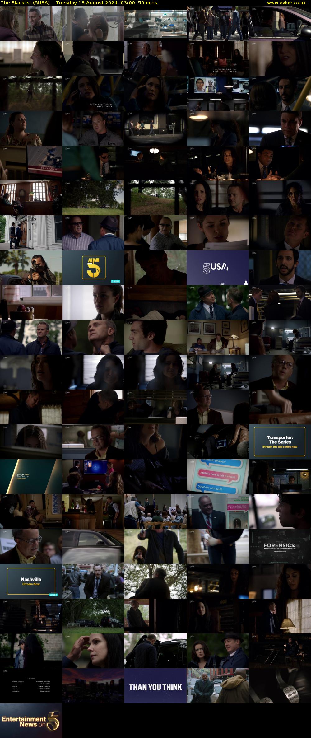 The Blacklist (5USA) Tuesday 13 August 2024 03:00 - 03:50