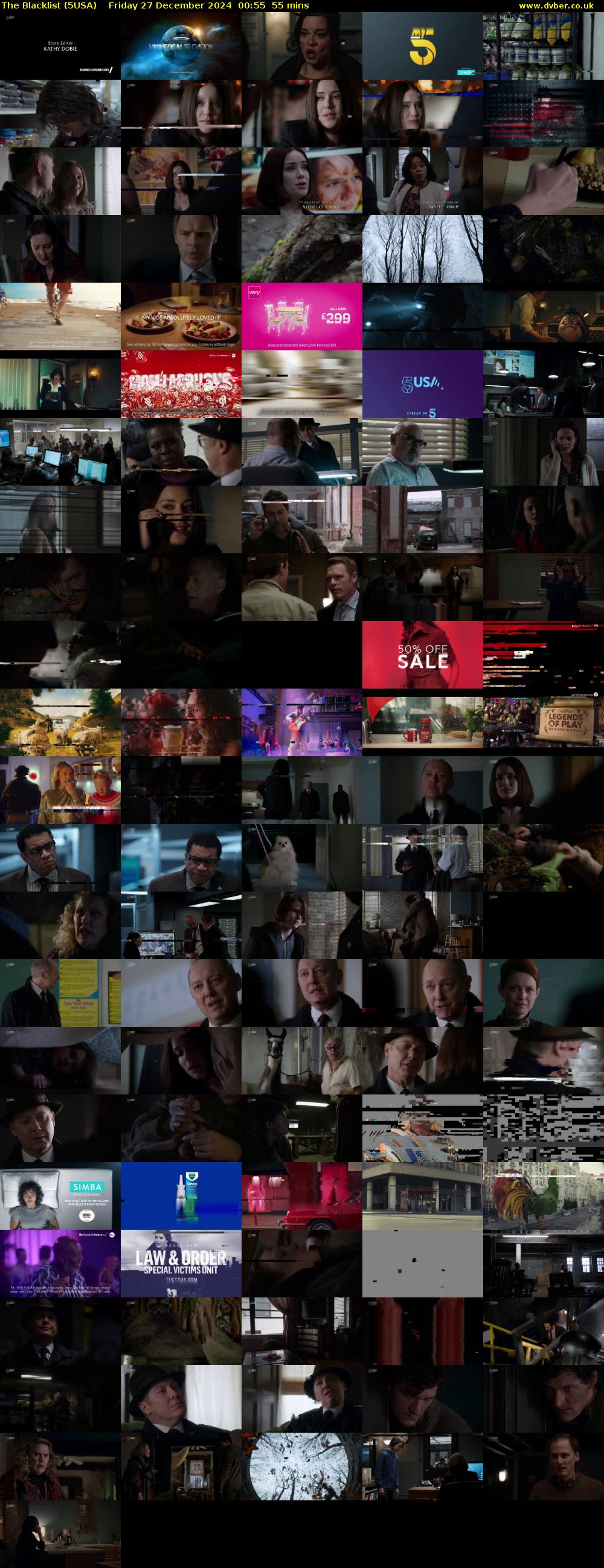 The Blacklist (5USA) Friday 27 December 2024 00:55 - 01:50
