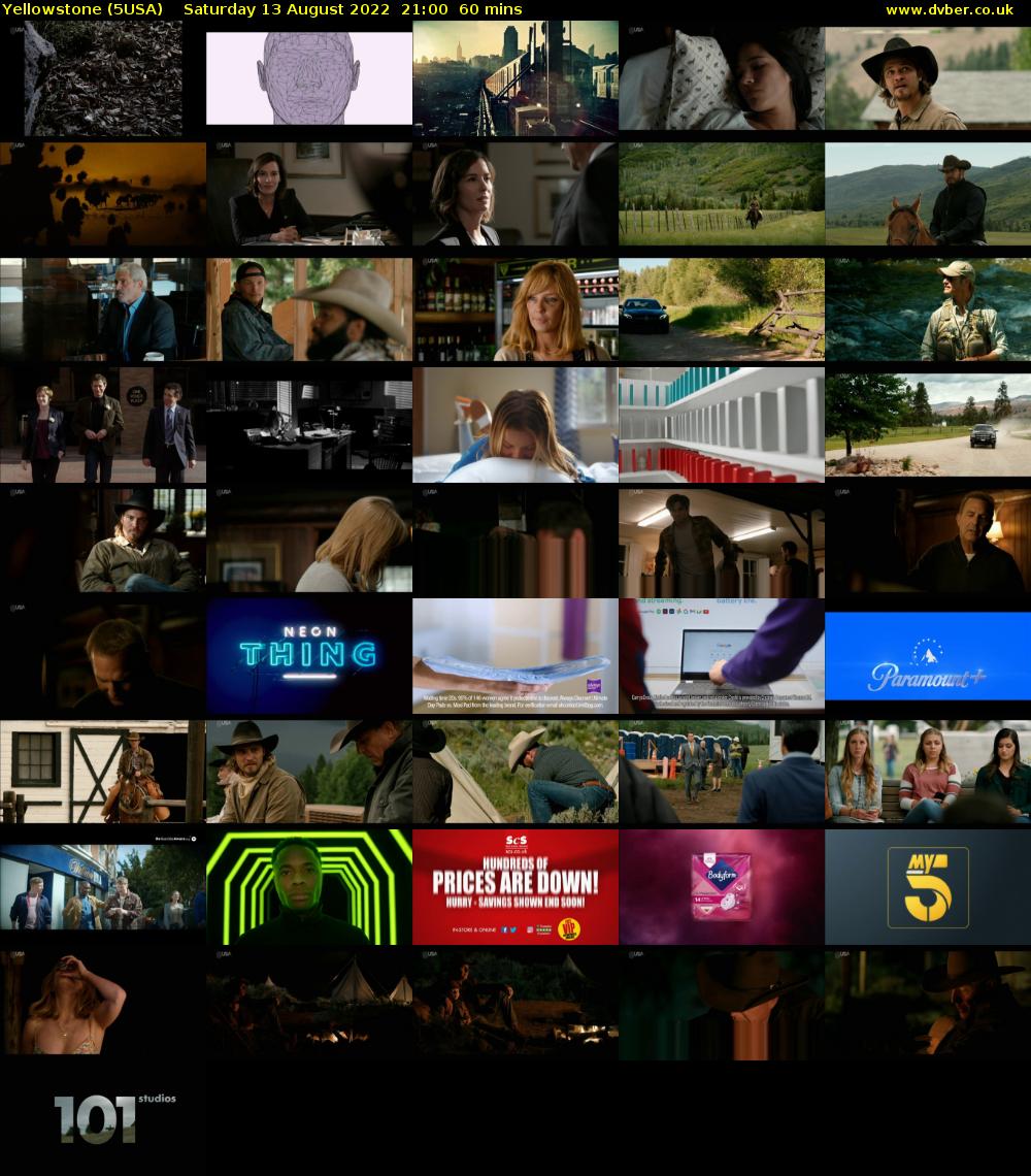 Yellowstone (5USA) Saturday 13 August 2022 21:00 - 22:00
