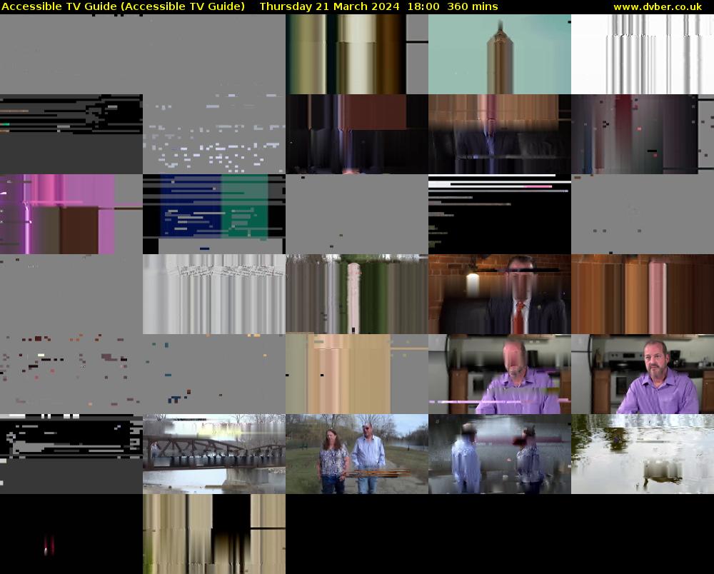 Accessible TV Guide (Accessible TV Guide) Thursday 21 March 2024 18:00 - 00:00