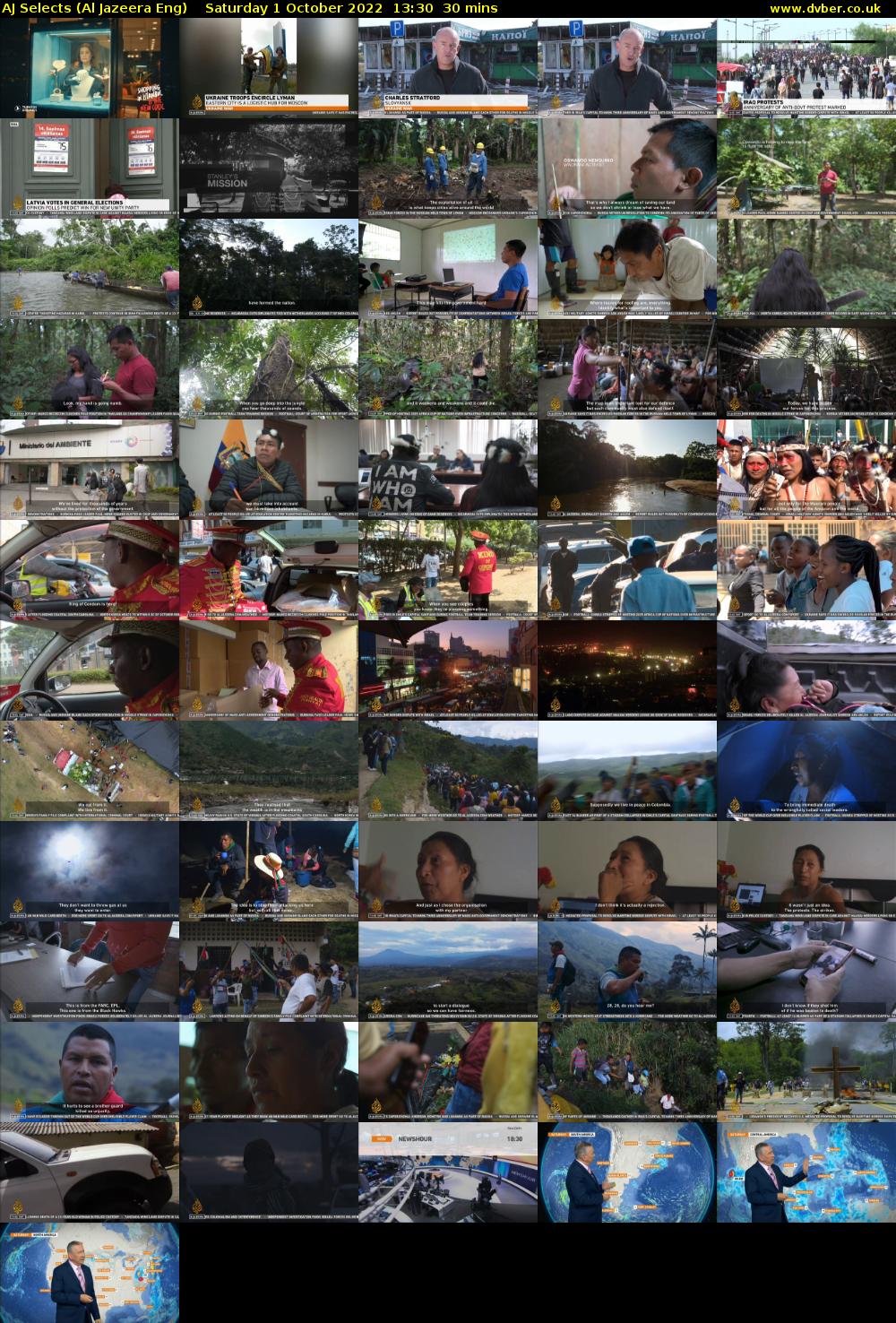 AJ Selects (Al Jazeera Eng) Saturday 1 October 2022 13:30 - 14:00