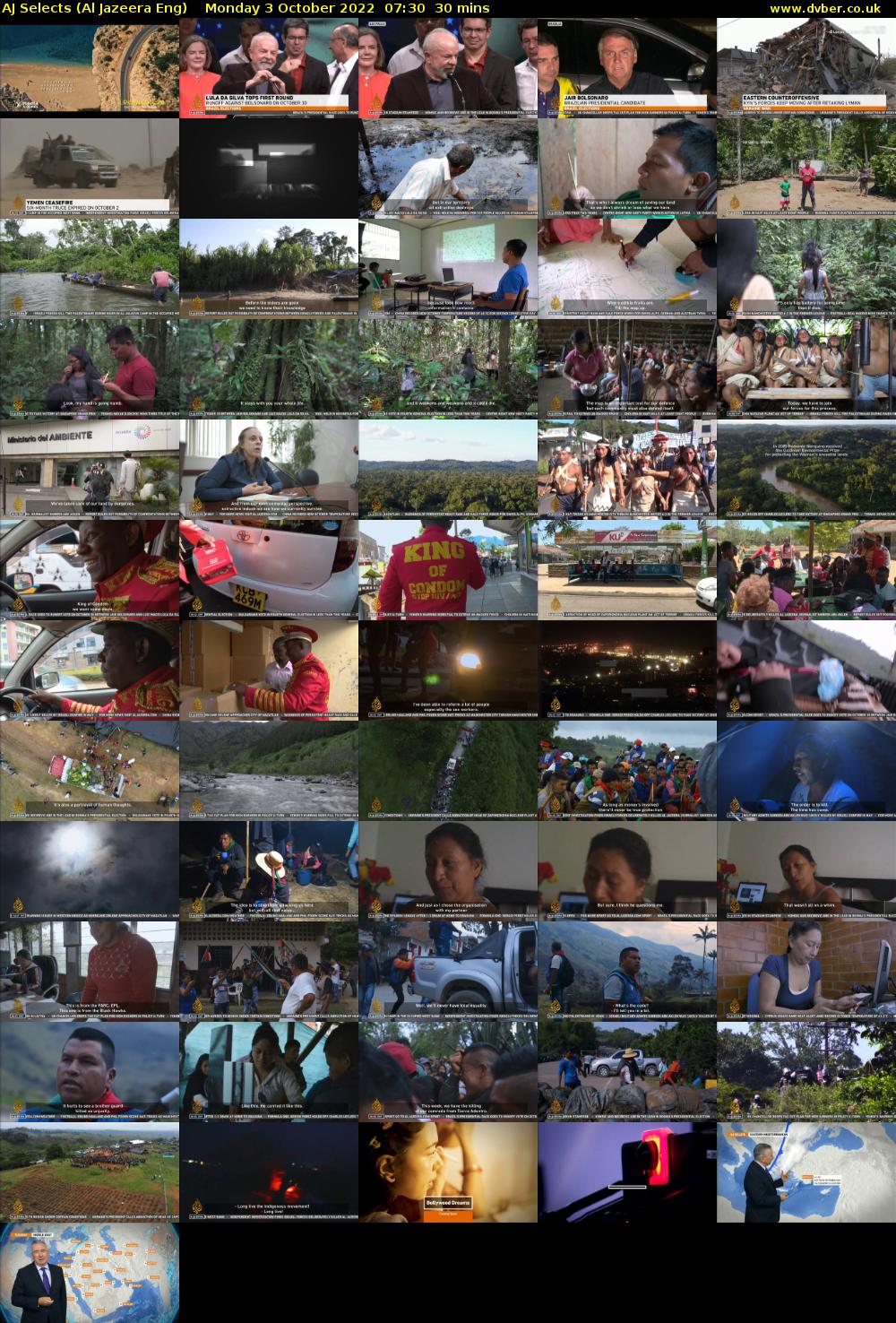AJ Selects (Al Jazeera Eng) Monday 3 October 2022 07:30 - 08:00