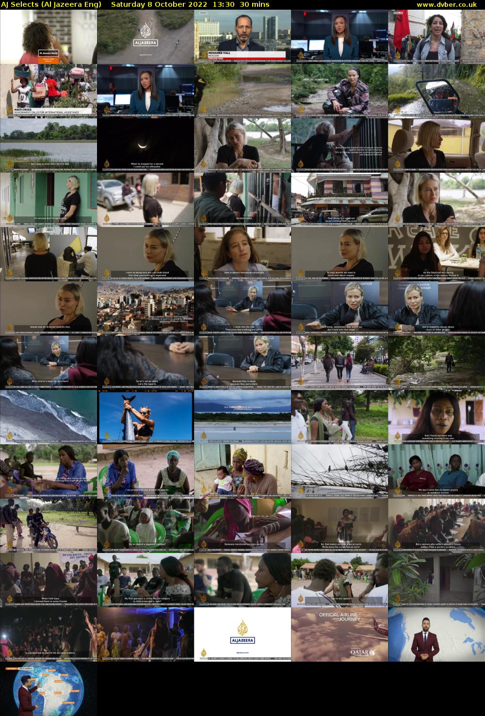 AJ Selects (Al Jazeera Eng) Saturday 8 October 2022 13:30 - 14:00