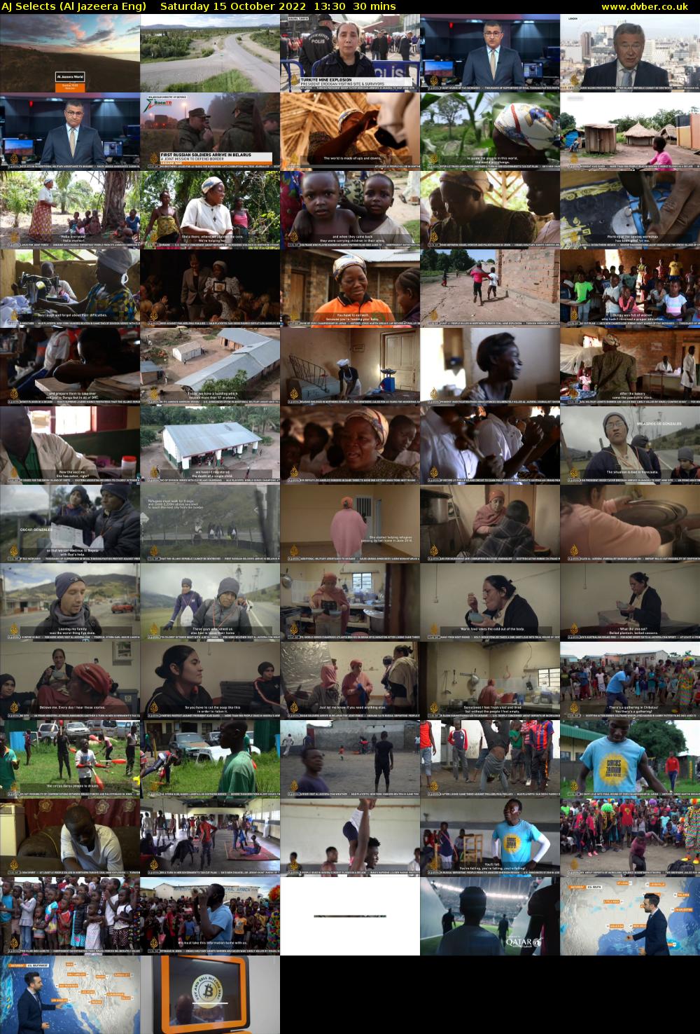 AJ Selects (Al Jazeera Eng) Saturday 15 October 2022 13:30 - 14:00