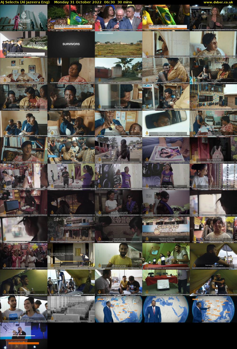 AJ Selects (Al Jazeera Eng) Monday 31 October 2022 06:30 - 07:00