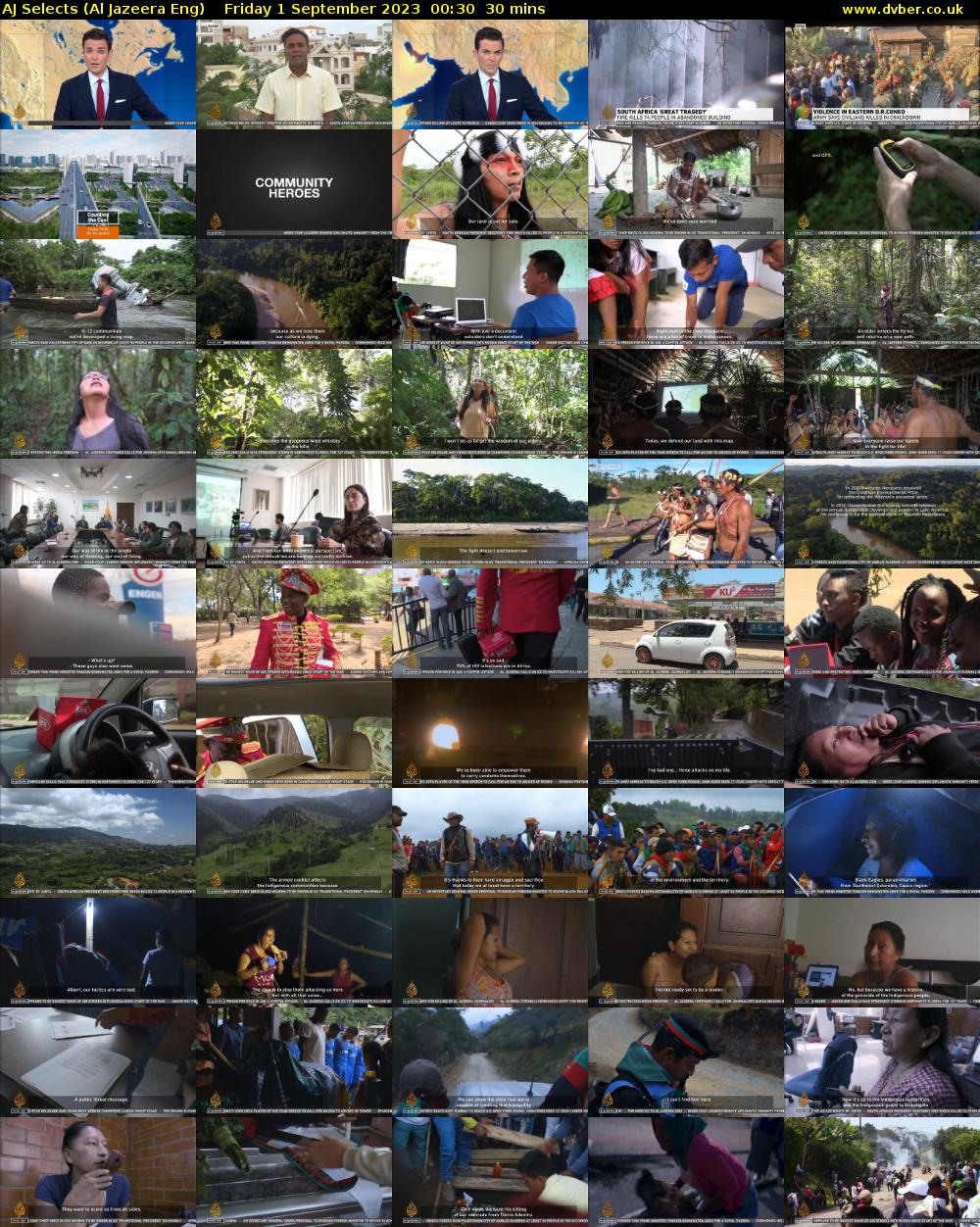 AJ Selects (Al Jazeera Eng) Friday 1 September 2023 00:30 - 01:00