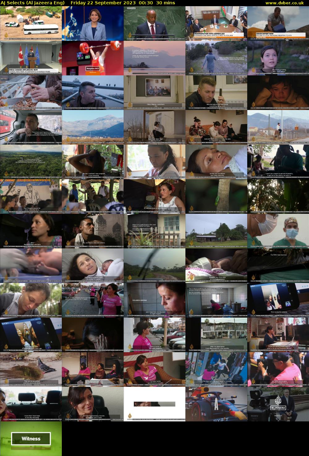 AJ Selects (Al Jazeera Eng) Friday 22 September 2023 00:30 - 01:00