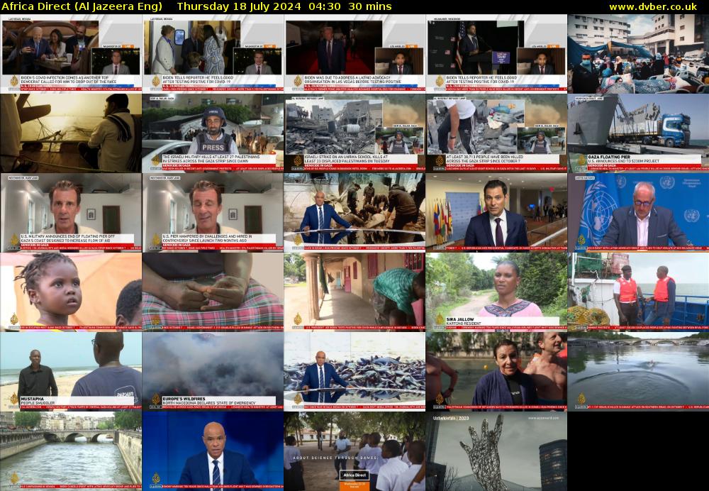 Africa Direct (Al Jazeera Eng) Thursday 18 July 2024 04:30 - 05:00