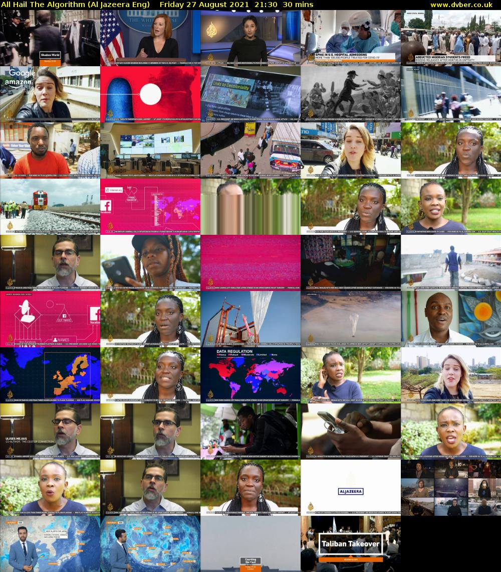 All Hail The Algorithm (Al Jazeera Eng) Friday 27 August 2021 21:30 - 22:00