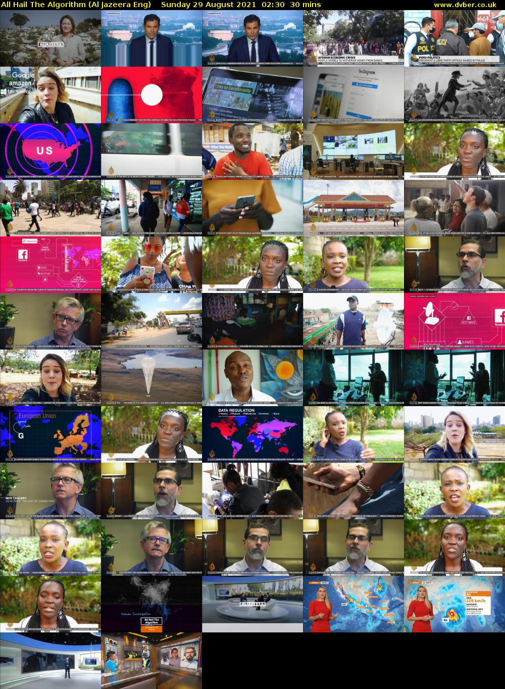 All Hail The Algorithm (Al Jazeera Eng) Sunday 29 August 2021 02:30 - 03:00