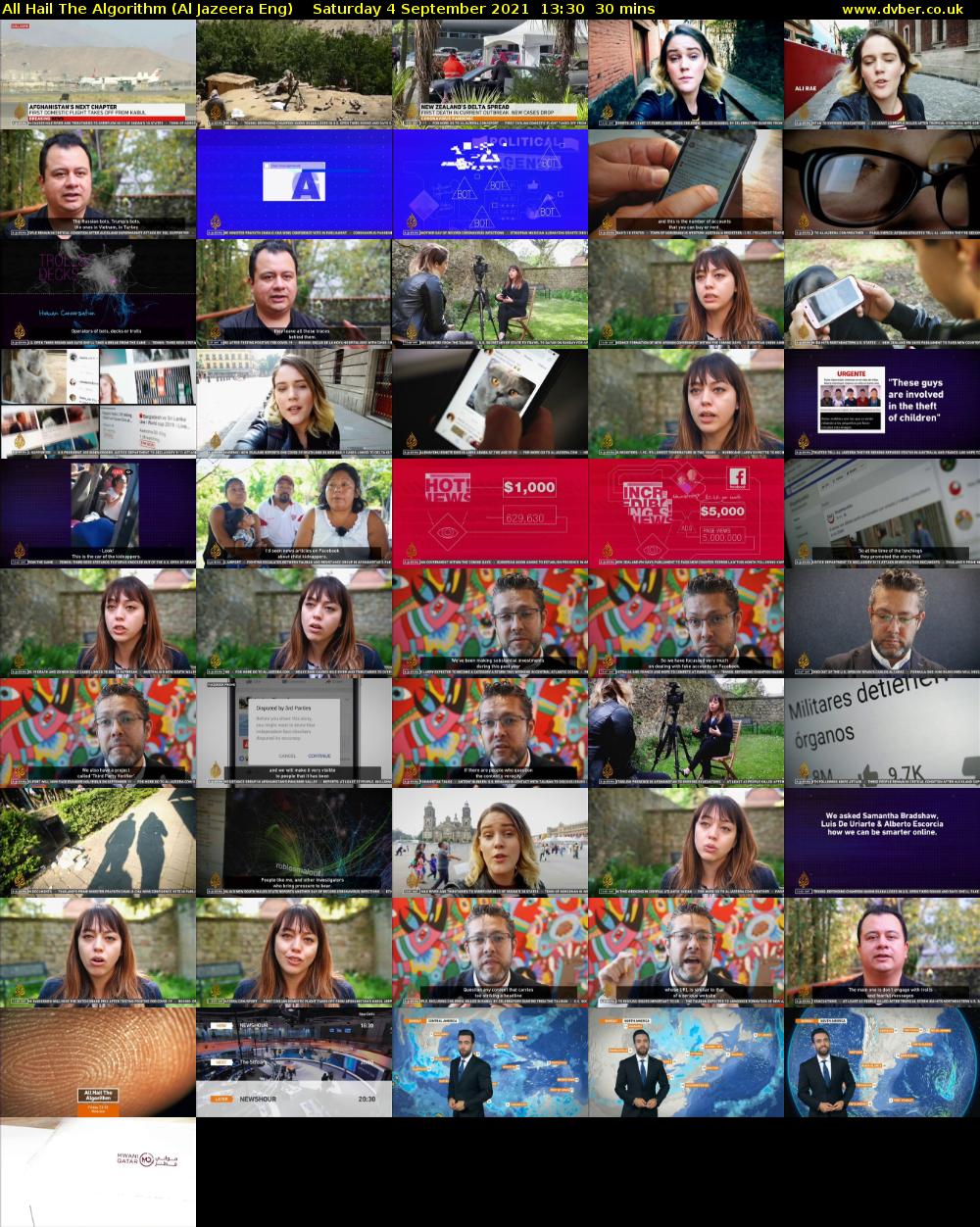 All Hail The Algorithm (Al Jazeera Eng) Saturday 4 September 2021 13:30 - 14:00