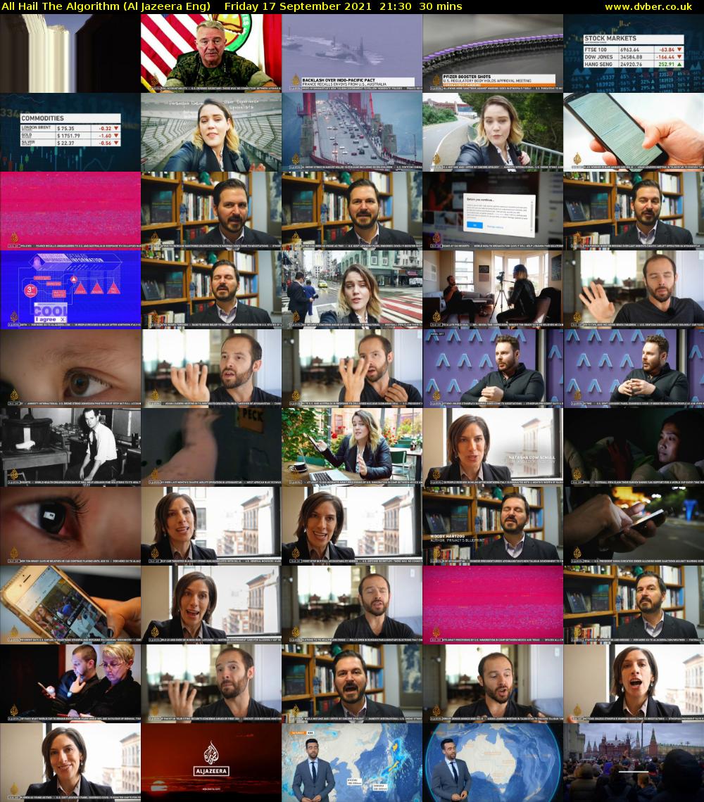 All Hail The Algorithm (Al Jazeera Eng) Friday 17 September 2021 21:30 - 22:00