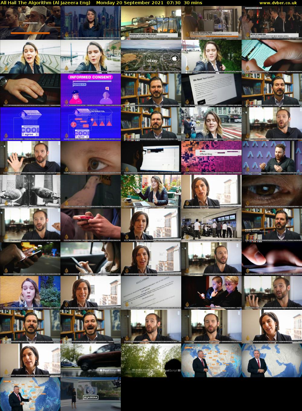 All Hail The Algorithm (Al Jazeera Eng) Monday 20 September 2021 07:30 - 08:00