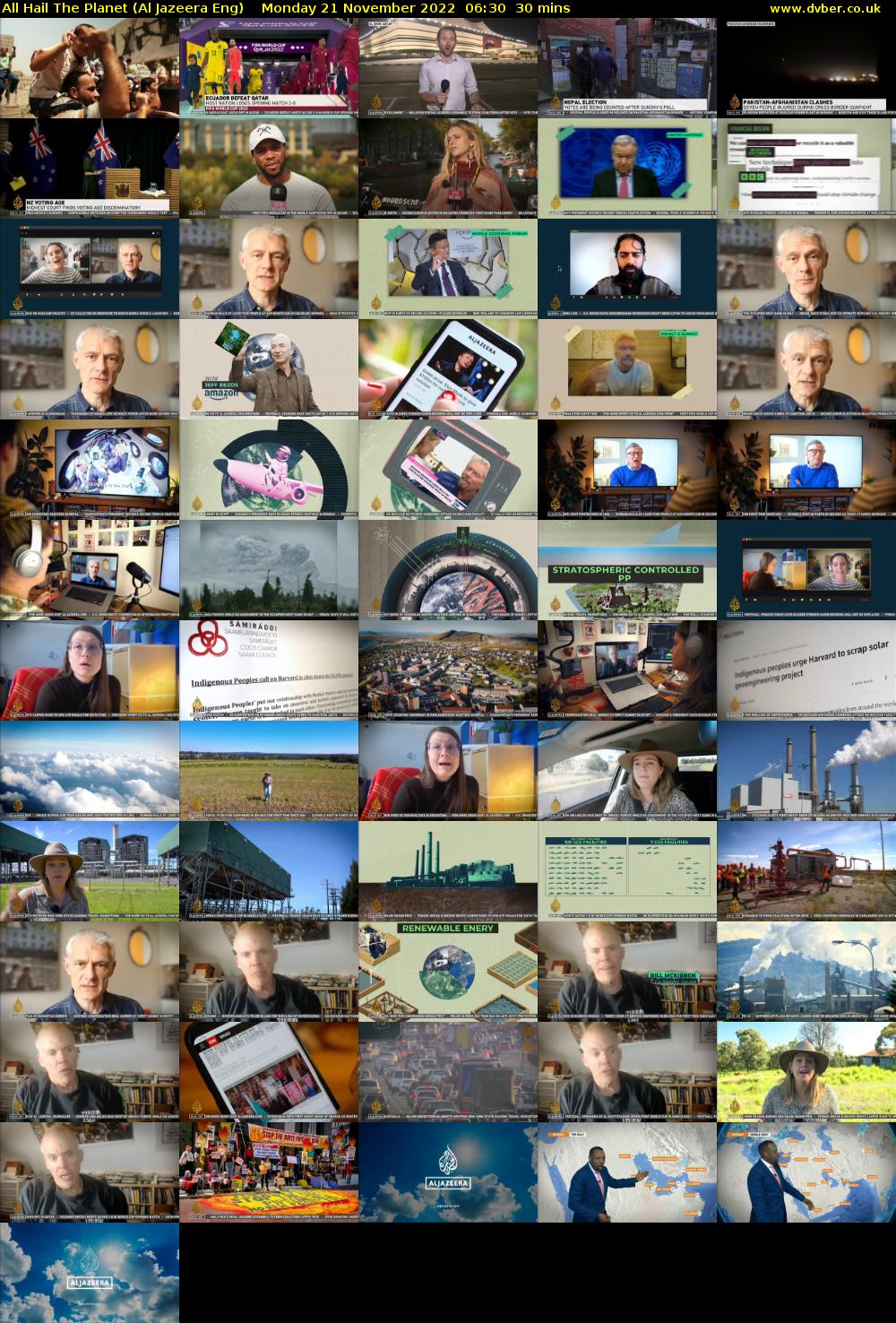 All Hail The Planet (Al Jazeera Eng) Monday 21 November 2022 06:30 - 07:00