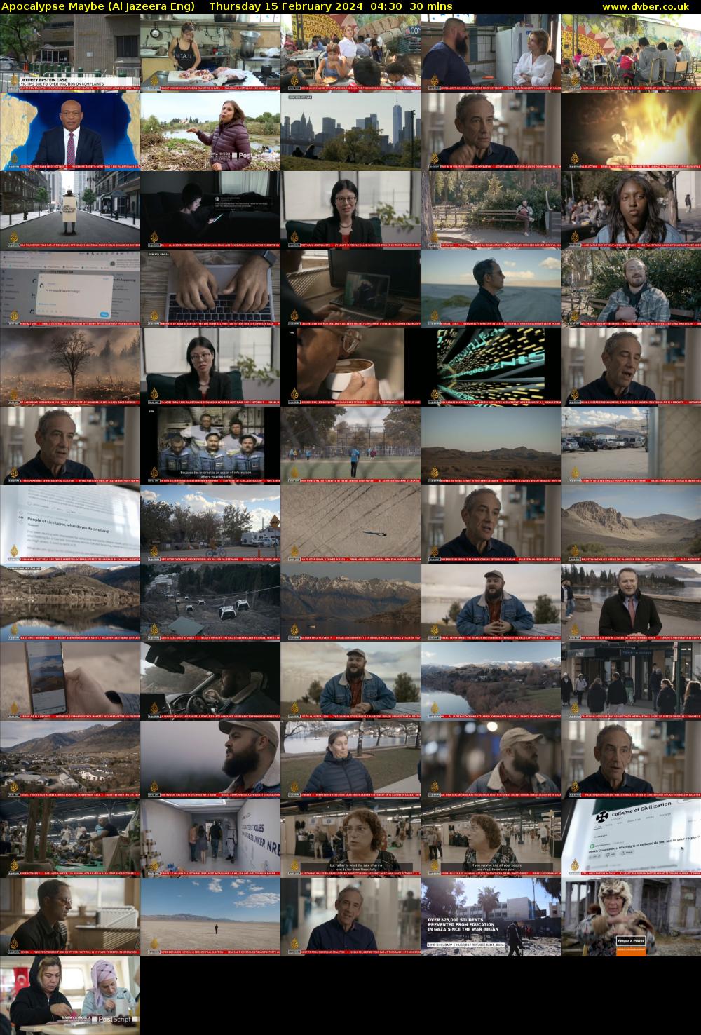 Apocalypse Maybe (Al Jazeera Eng) Thursday 15 February 2024 04:30 - 05:00